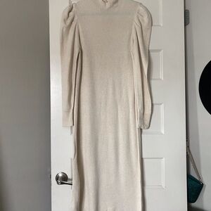 Target Cream Knit Sweater Maxi Dress